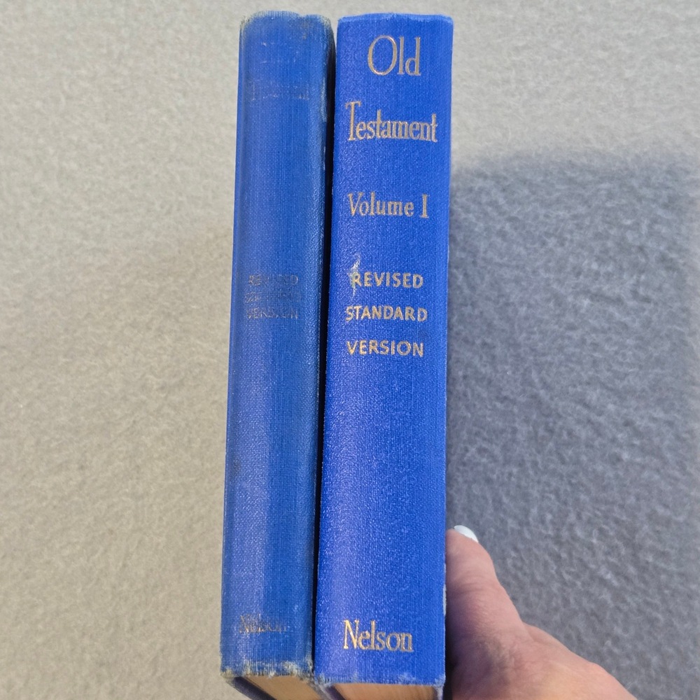 Thomas Nelson Holy Bible Set Blue Revised Standard Version Vintage 1946 and 1952